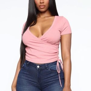 Fashion Nova Mauve colored fitted top